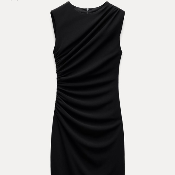 NWOT Zara Draped Midi Dress - Picture 1 of 4